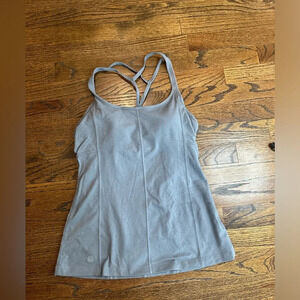 ATHLETA WOMEN'S INNER GODDESS TANK TOP Size Small Light Gray  n0888